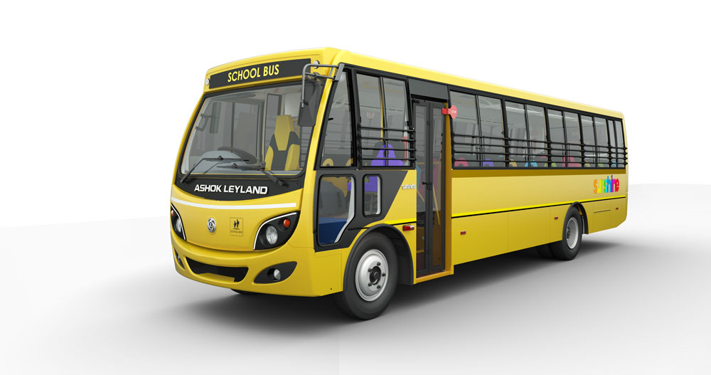 Ashok Leyland Designed Sunshine Bus For School Going Children India