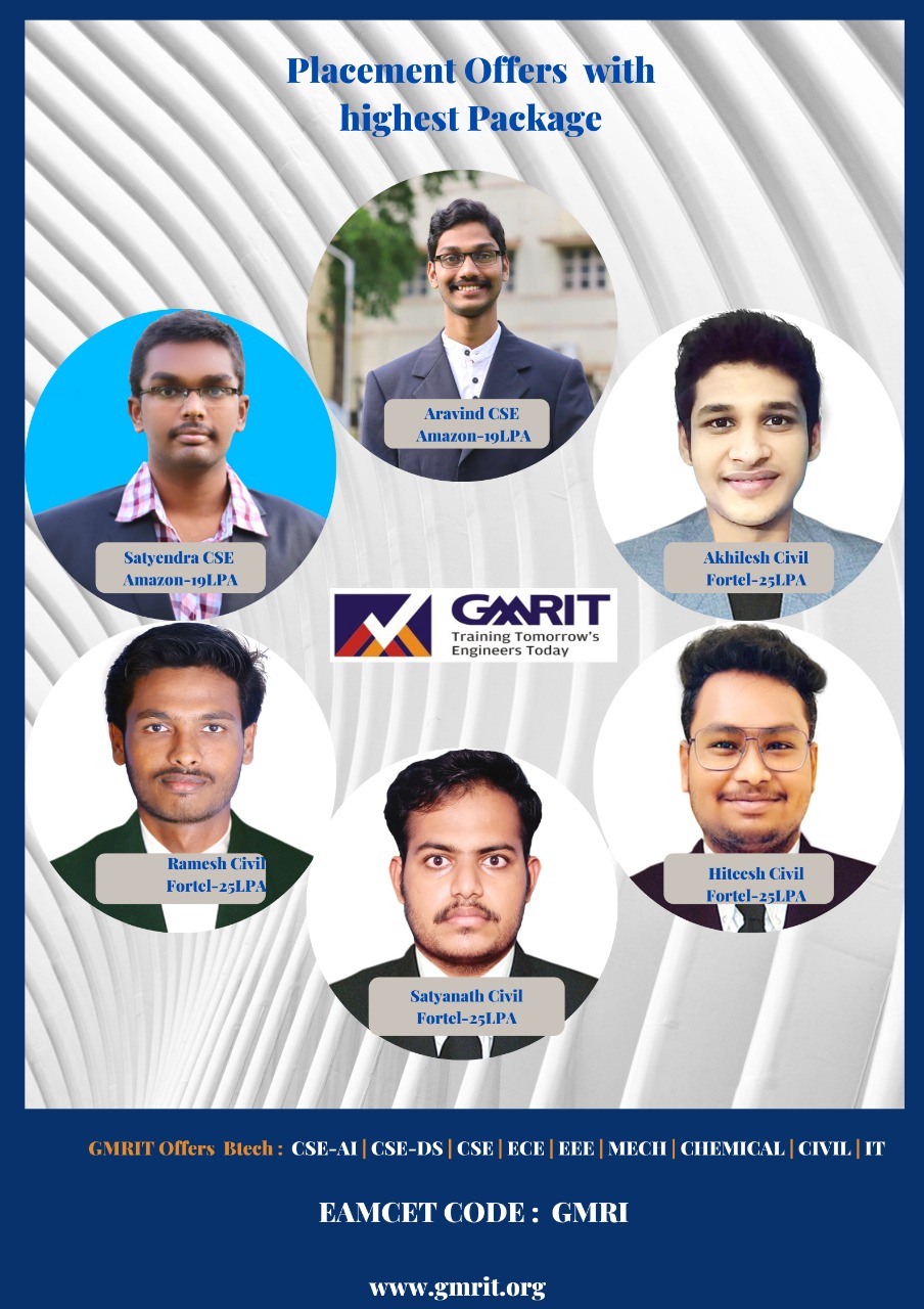 GMRIT students bag high paid job offer at campus placement – India  Education | Latest Education News | Global Educational News | Recent  Educational News