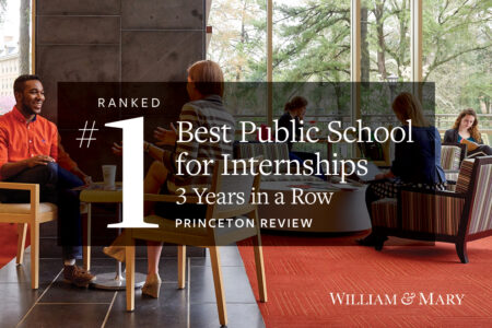 William Mary ranks at top in national ranking for internships 3